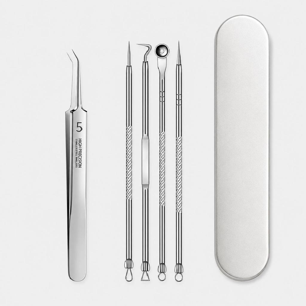 Ultra-Fine Tweezers Blackhead & Pimple Extraction Needle Set – Pointed Tip Beauty Tool for Acne Treatment