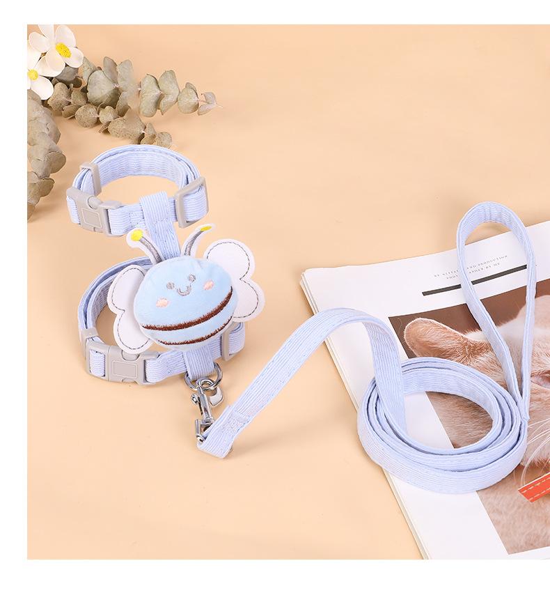 Cat Traction Rope Anti-break Free Special Cat Rope for Going Out I-shaped Adjustable Chest and Back Cat Rope