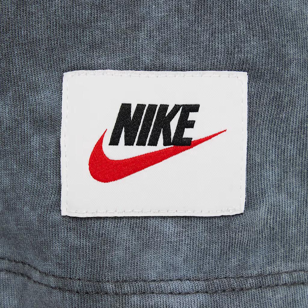 Nike Sportswear Swoosh T-Shirt Minimalist Fashion Versatile Classic Short Sleeve Kids Tops Coal-Black HQ3231060