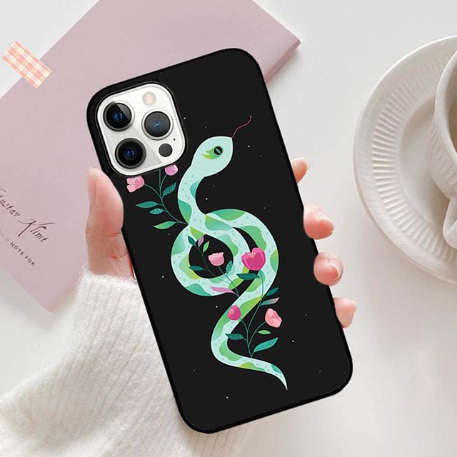 Autumu Snake Illustration Art Phone Case Cover for iPhone 17 Air 16 16e 15 12 11 13 14 Pro Max Apple Plus Coque
