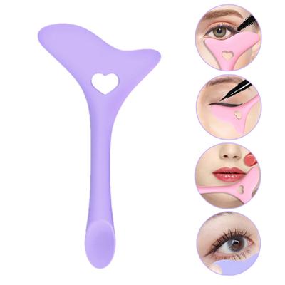 Eyeliner Yardım Stencil Hızlı Etki Çok Fonksiyonlu Zaman Tasarrufu Ergonomik Sap Makyaj Aracı Acemi için Çok açılı Silikon Eyeliner Şablonlar Aracı