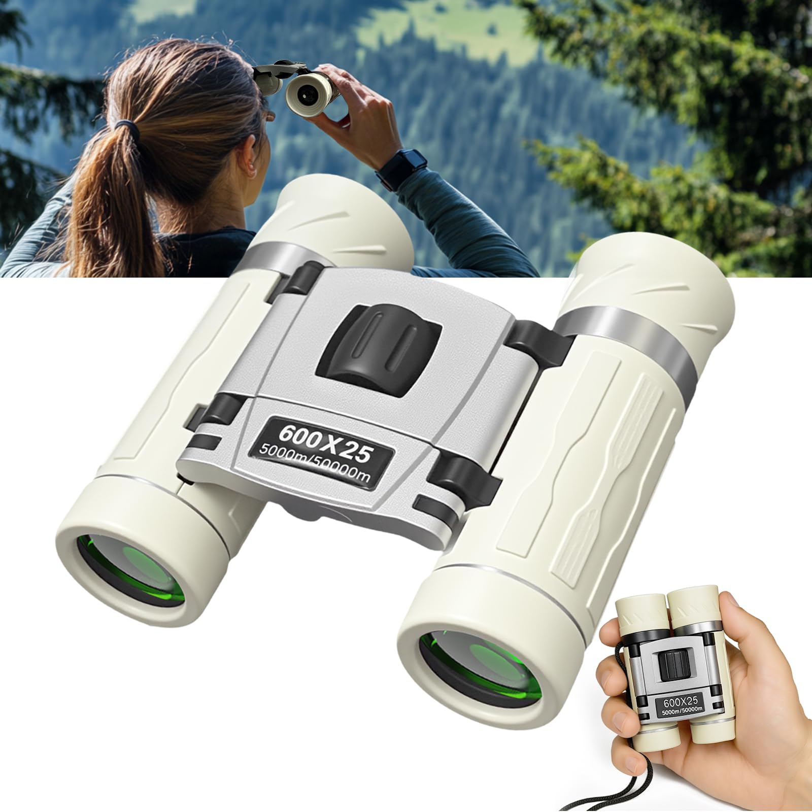 

20x Binoculars for Live Opera Latest BaK4 FMC 25mm Aperture Waterproof Ideal for and Birdwatching Storage Bag and Neck Strap Included Japanese білий