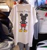 Miniso 2026 Roztomilý Mickey Mouse Zadní Obrázek Kreslený Potisk Tričko Krátký Rukáv Dámské Pánské Trička Volné Ležérní Univerzální Vrcholy