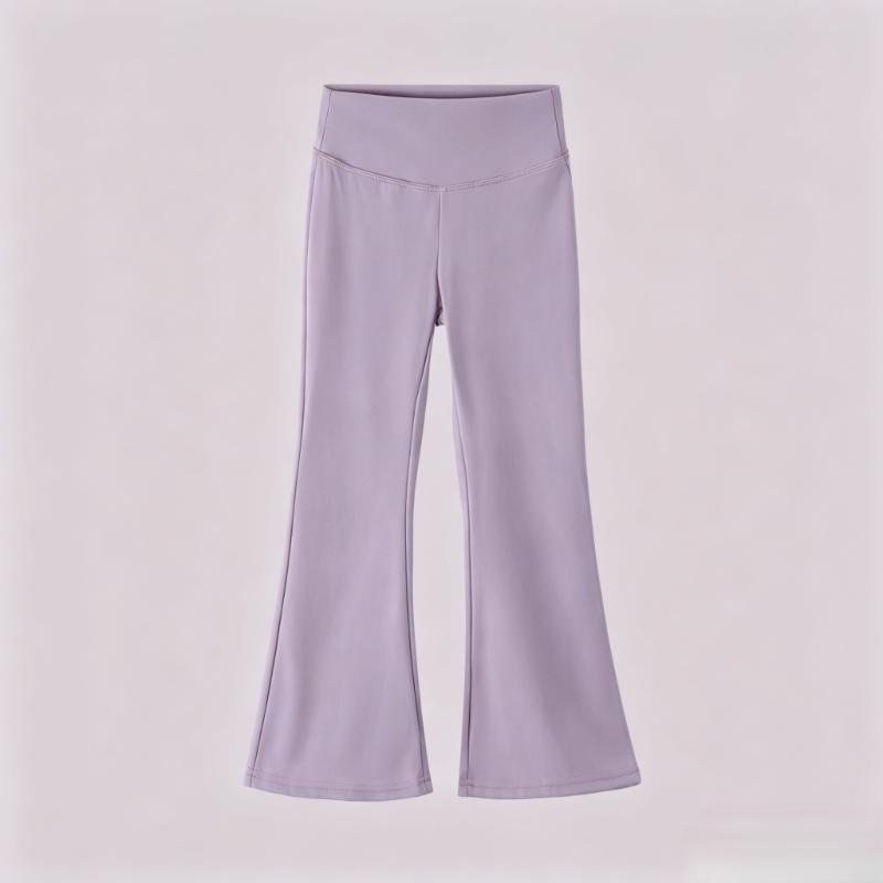 Pantaloni a zampa da bambina Vita alta Leggings da yoga Adolescenti Elastico stretch in vita Pantaloni sportivi per bambini Autunno Primavera