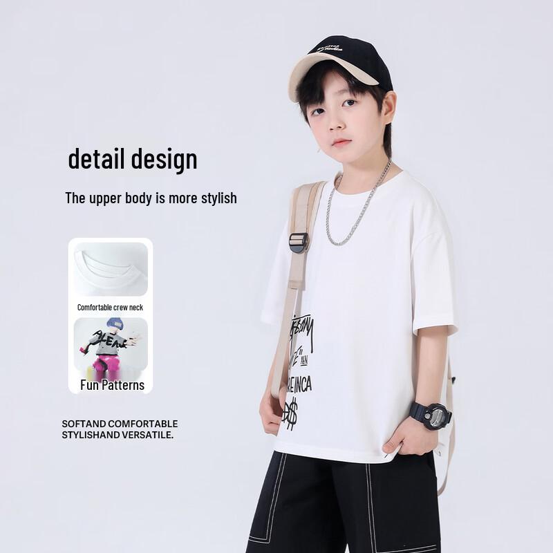 Boy's Summer Cotton Short Sleeve T-shirt
