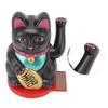 Solar Energy Powered Wealth Welcoming Cat with Waving Arm 6 Inch Lucky Money Cat Decoration for