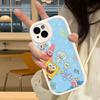 Cute SpongeBob Dolls Phone Case Hard Leather For iPhone 14 13 16 Mini 15 14 11 12 Pro Max Plus Fundas