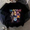 Kpop Demon Hunters Huntrix T-shirt Women Man 2026 Summer Short Sleeve Tee Anime Print Streetwear Casual Tops Kids Clothing Y2k