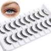 Thick Long False Eyelashes Fluffy Wispies Lashes Beauty Makeup Eyelashes Extension Tools  Woman