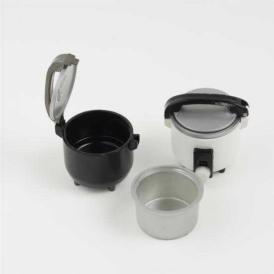 Mini Rice Cooker Exquisite Detail DIY Accessory Plastic Simulation Rice Cooker Kids Gift for Kitchen Scene