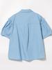 Beams Heart Shirt with Shoulder Big One Size Women's S/S Tucks, Shirt, SAX,