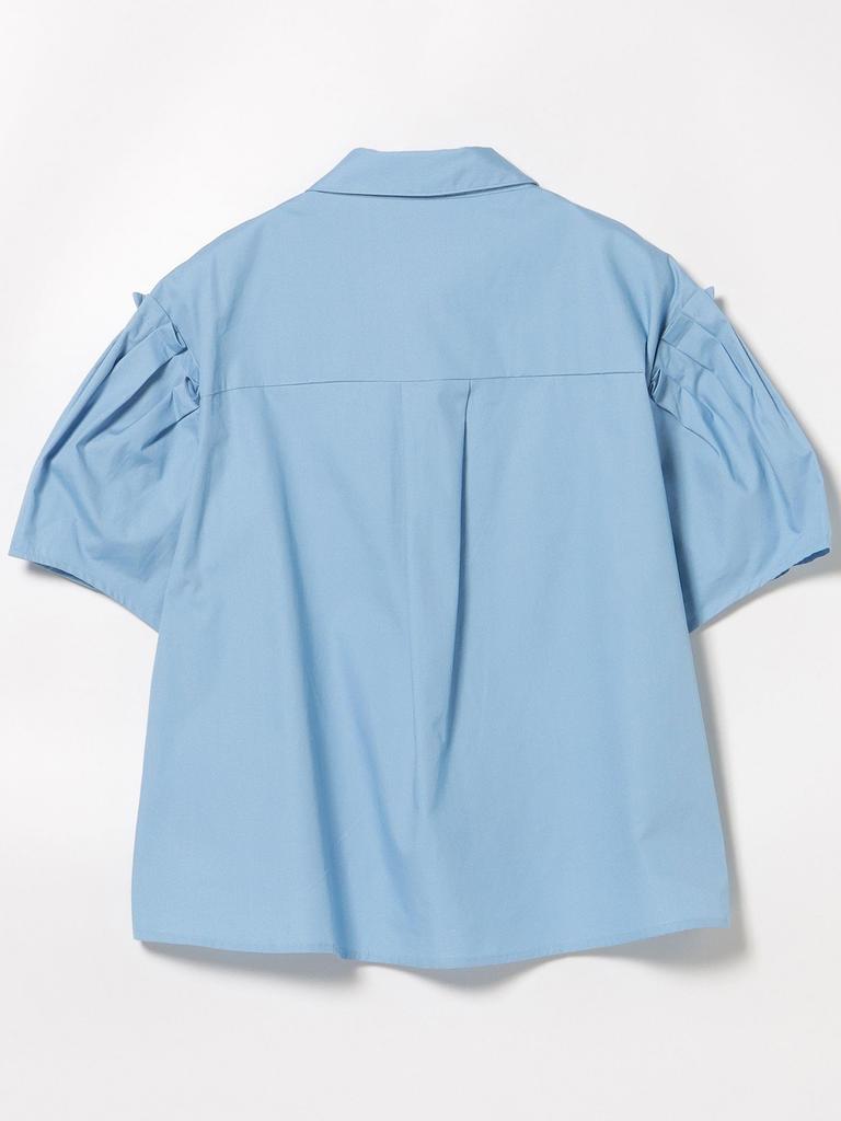 Beams Heart Shirt with Shoulder Big One Size Women's S/S Tucks, Shirt, SAX,