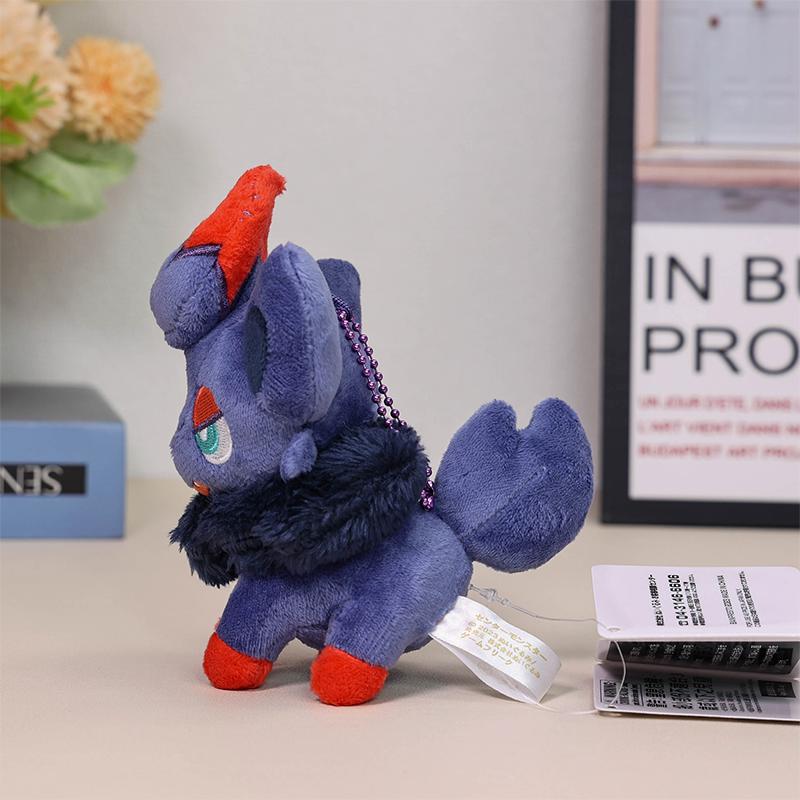 13cm Hisuian Zorua Plush Keychain Soft Stuffed Animal Pendant Cute Doll Toy Gift