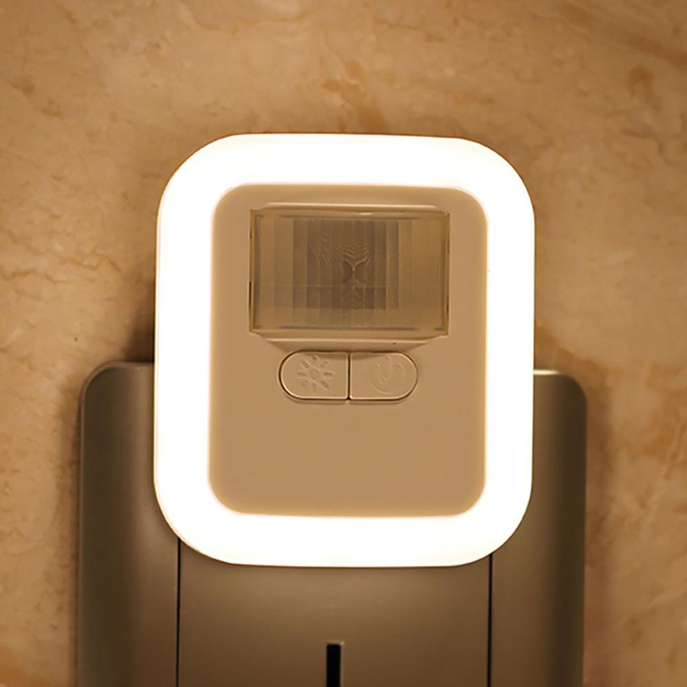 LED Lights Room LED Plug-in Motion Sensor Light Wall Night Lamp Lighting Time Adjustable for Living Room Bedroom Stairs