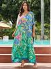 European-American Cotton Tie-Dye Beach Dress: Loose Robe & Bikini Cover-Up