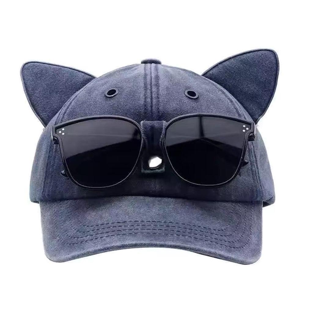 Personalized Fashion Baseball Cap with Cute Cat Ears - Versatile Summer Sun Hat