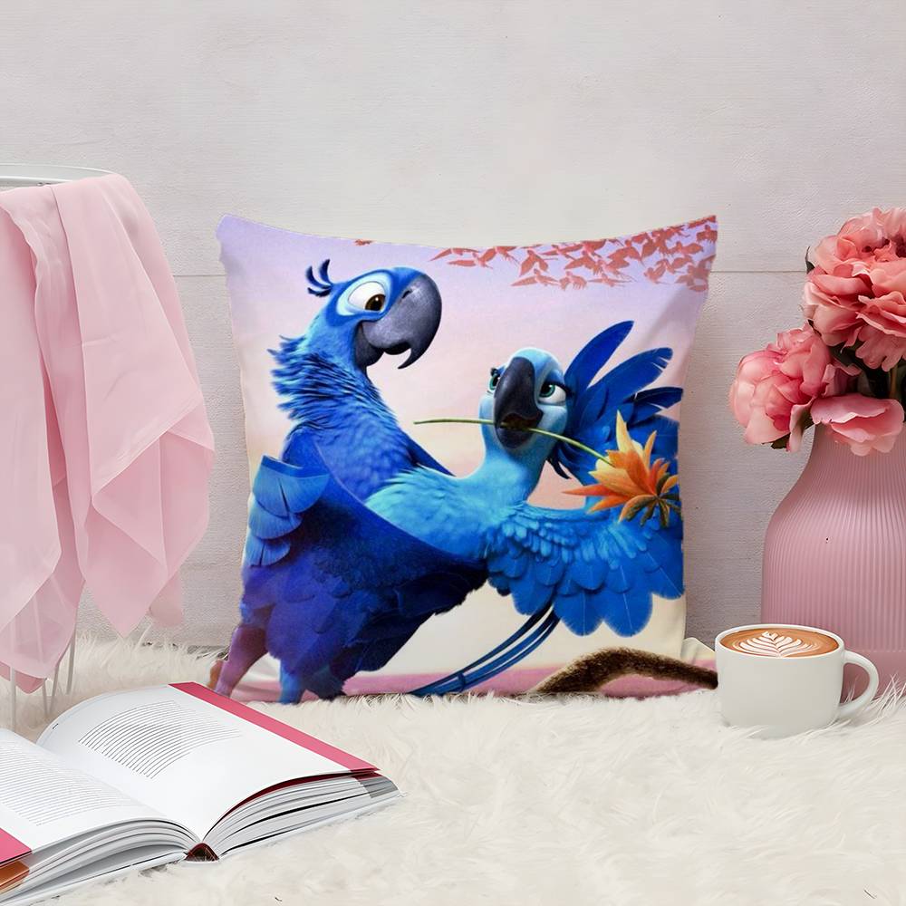 R-Rio A-Adventure Pillow Case Plush Linen Soft Double Sided Printed Design Throw Cushion Decorative Home