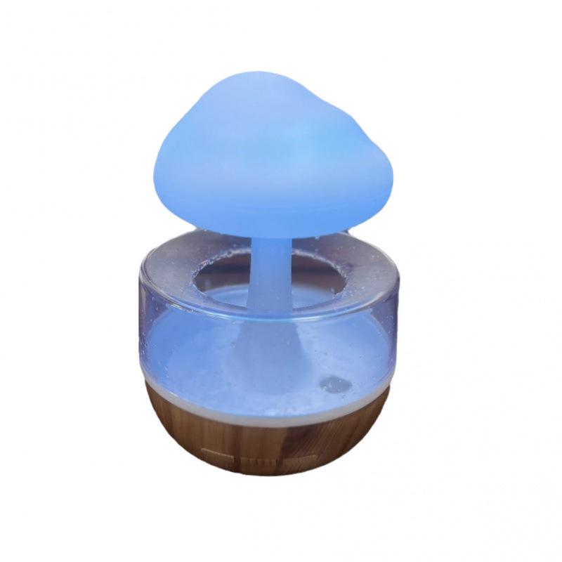 Mini Desktop Rain Sound Humidifier with Night Light and Colorful Gradient for Bedroom Atmosphere
