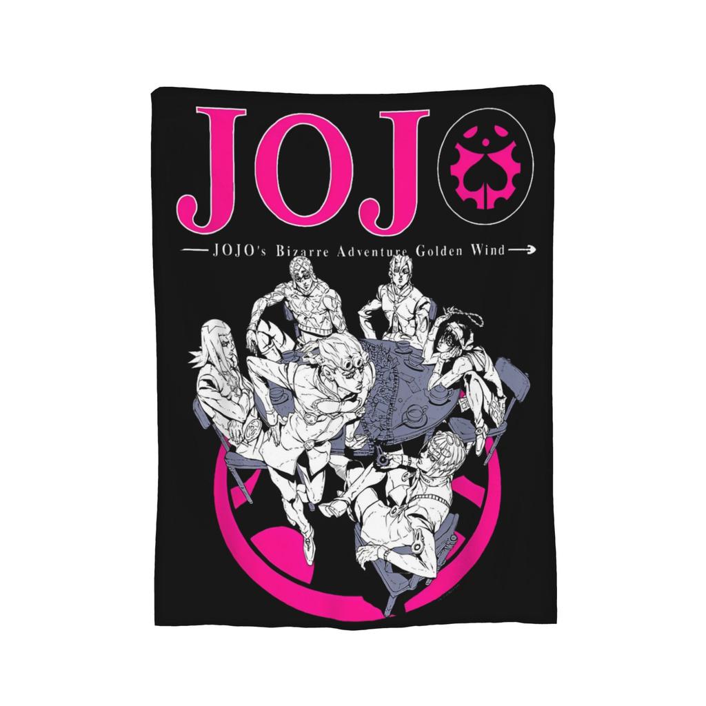 JoJo Golden Blankets Flannel J-JoJos Bizarre Adventure Breathable Ultra-Soft Throw Blankets for Home Car Quilt