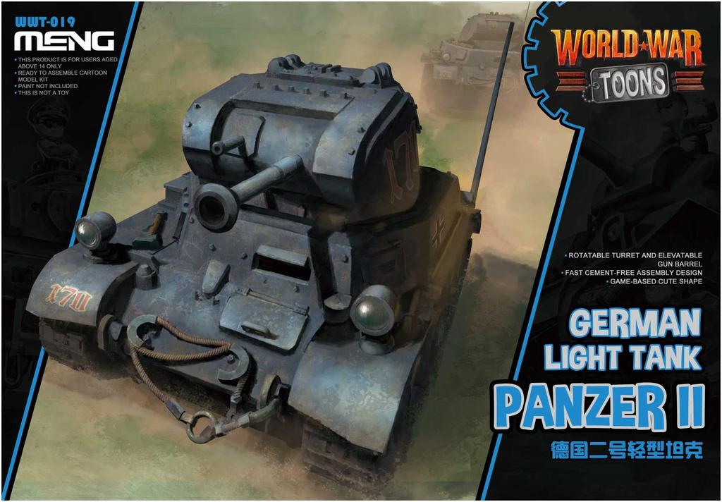 GSI Creos Mon Model World War Toon Series German Army Type 2 Light Tank Plastic Model MWWT019