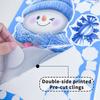 New cross-border Christmas decoration creative bell gift box snowflake electrostatic sticker candy snowman glass sticker