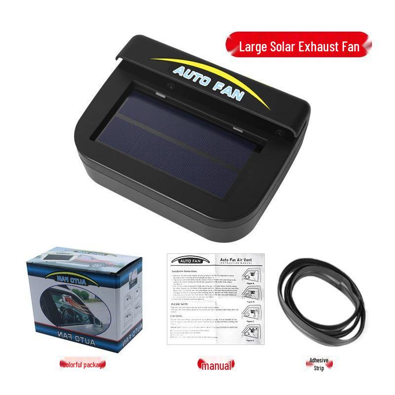 "USB Solární Ventilátor Výfuku Auta - Nový Styl Letní Chladič & Cirkulátor Vzduchu"