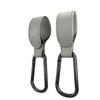 Convenient Baby Stroller Hooks Clips Stroller Accessories Aluminum Alloy Carabiner for Hanging Diaper Bags PU Leather
