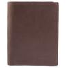 Wallet - EXCELLANC - Bahri - Brown Cowhide - 8 Card Slots - Compact 12×9.5×2 Cm