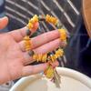Chinese Style Amber and Agarwood Tassel Bracelet for Women