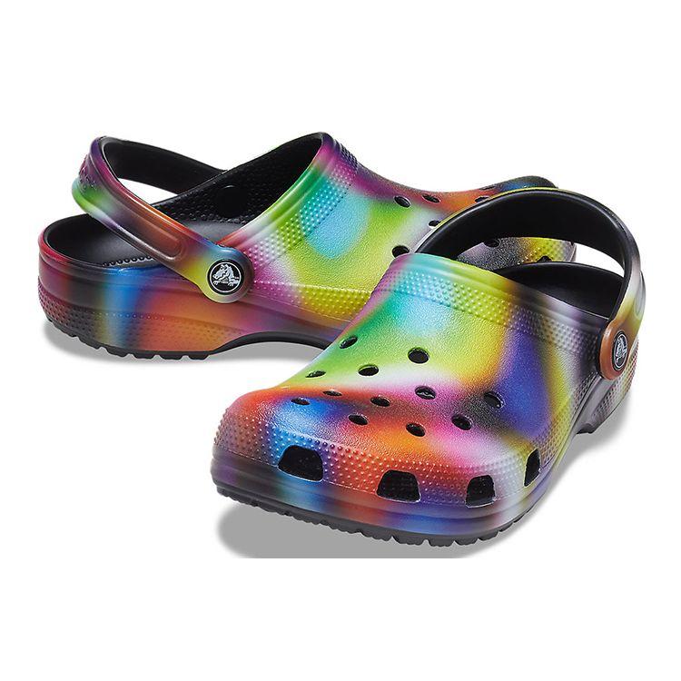 Crocs Classic Clog Casual Comfortable Hole Sandals Unisex Footwear Black Multicolor 207556-0C4