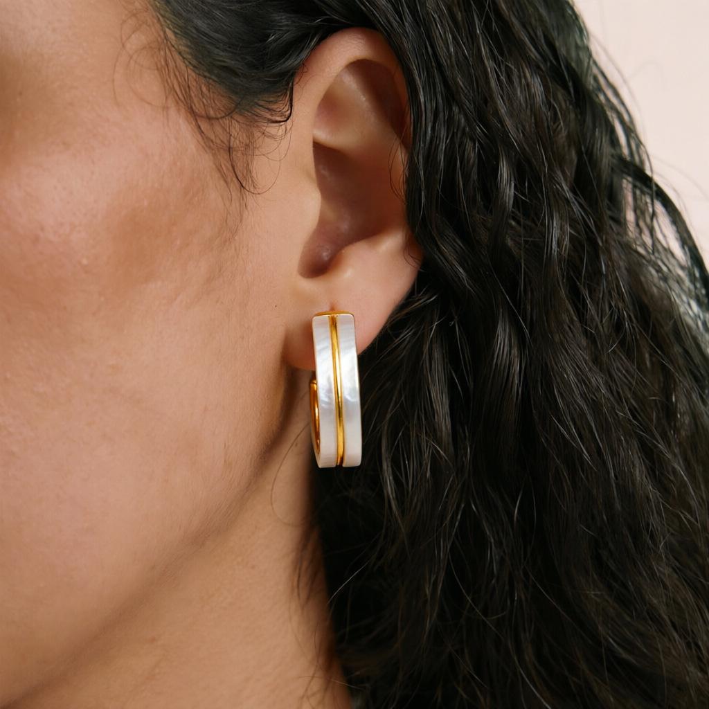 Luxurious Titanium Steel Geometric Stud Earrings for Women - Simple, Non-Fading, High-End Feel