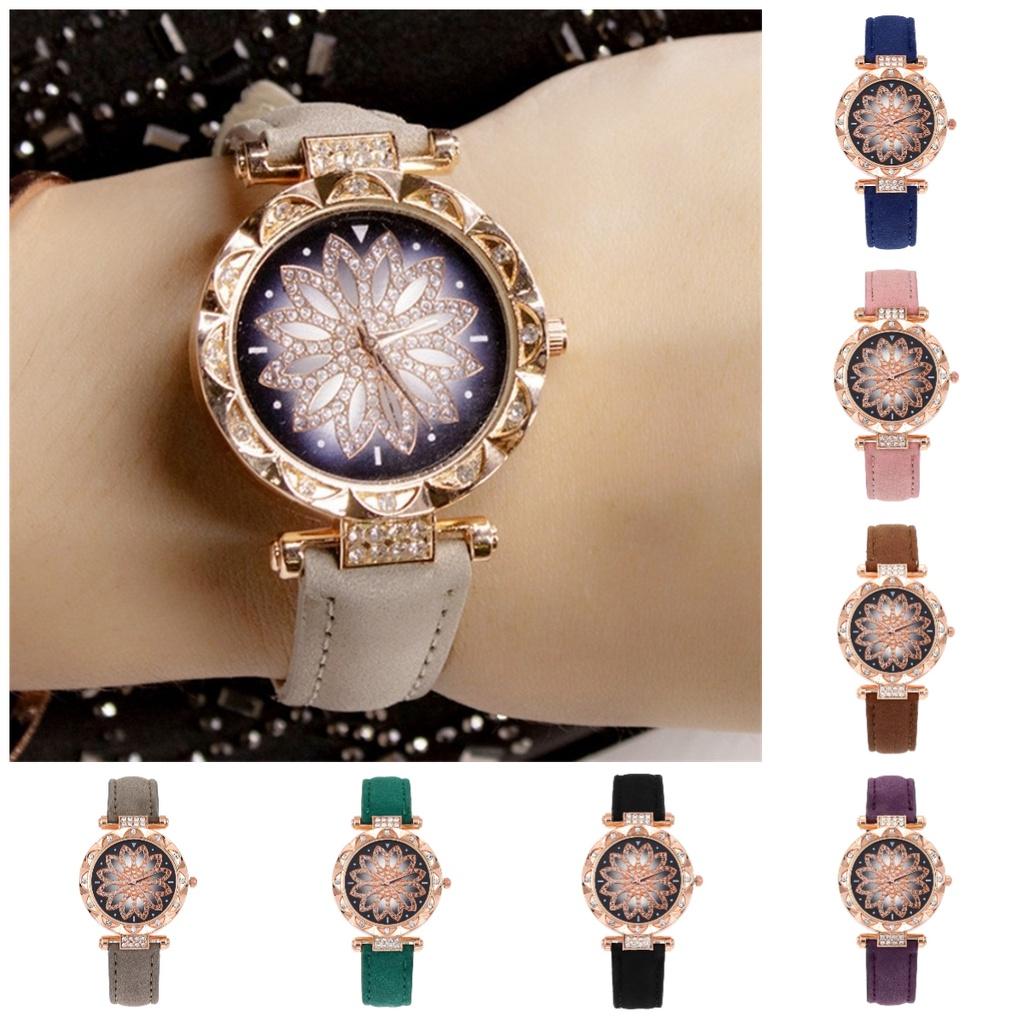 Women Leather Quartz Watch Classic Fashionable Wristwatch Accessory Gifts Girls