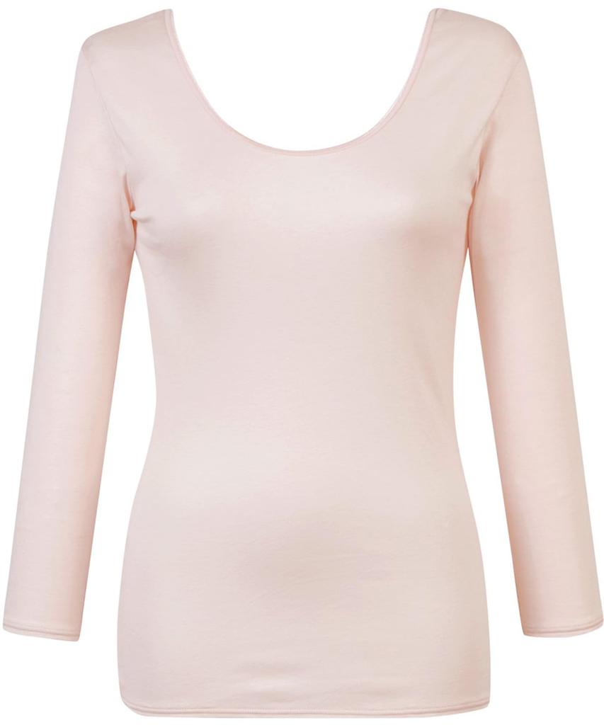 Warm Pilling Luxurious Long EL4882 Wing/Wacoal Women's Innerwear, 100% Cotton, Resistant, Shape-Retaining, Cotton, 3/4 Sleeve, Sleeve, Autumn/Winter,