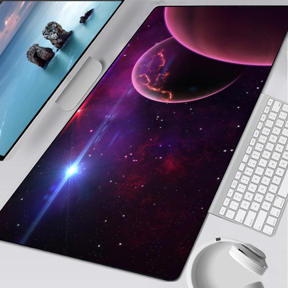 Space Planets Mouse Pad Rubber Mat Laptop Xxl Mousepad Notebook Gamer Computer Table Gaming Accessories