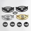 7 Stück Auto Front Heck Emblem Lenkrad Aufkleber Radnaben Aufkleber für Hyundai GENESIS Coupe Modifiziertes Logo 3D Abzeichen