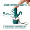 Rechargeable Lizard Button Sound Keychain Funny Decompression Toys Portable Stress Relief Fidget Button Toy Hanging Ornament
