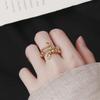 Women's Personalized Gold Double-Layer Adjustable Ring