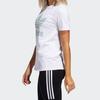 adidas Originals Trefoil Hellgrün Großes Logo Print Vintage Amerikanisches Kurzarm-T-Shirt Damen Oberteile Weiß FJ9452