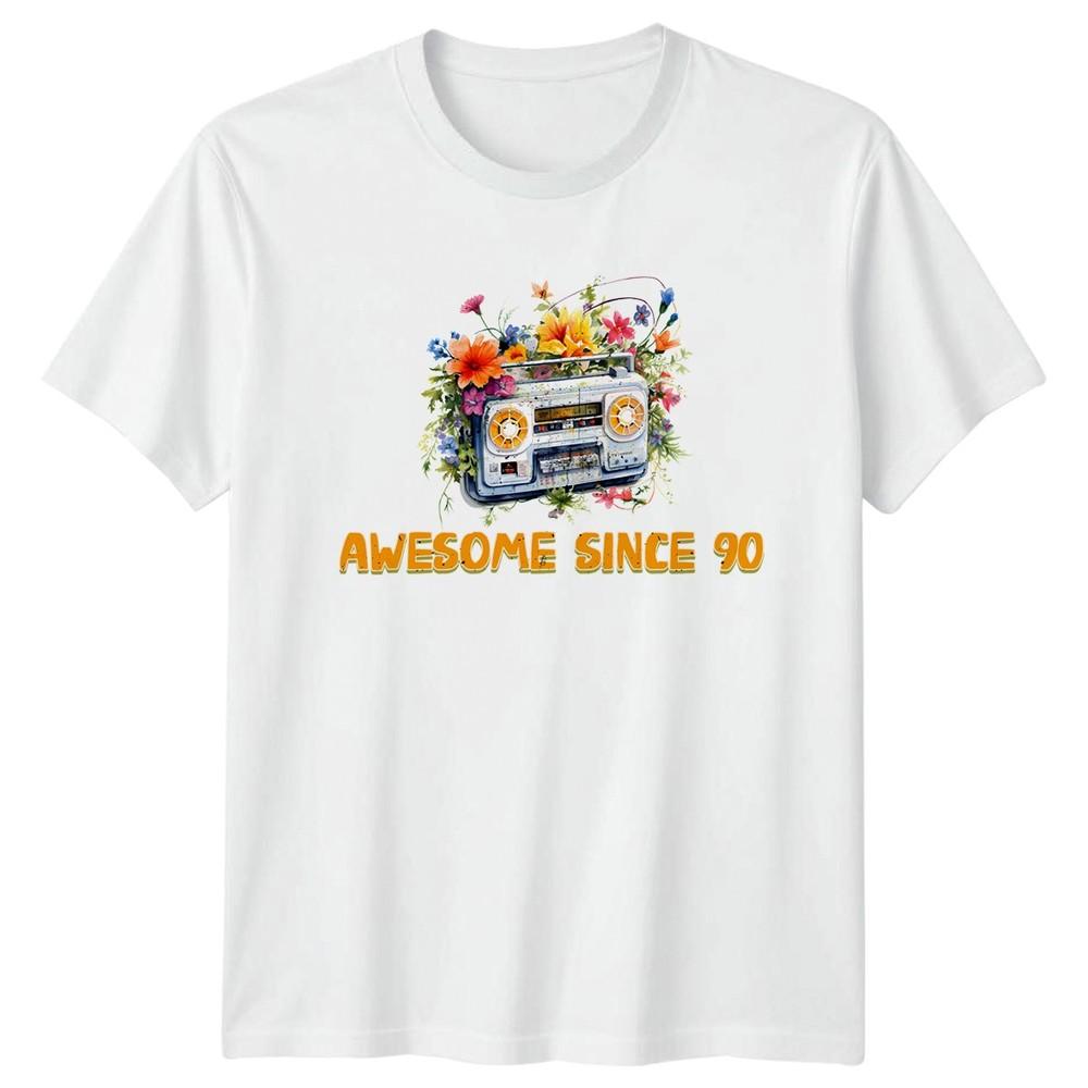 Awesome Since 90 Unisexs TShirt Retro 1990 36th Birthday Gift For Her S