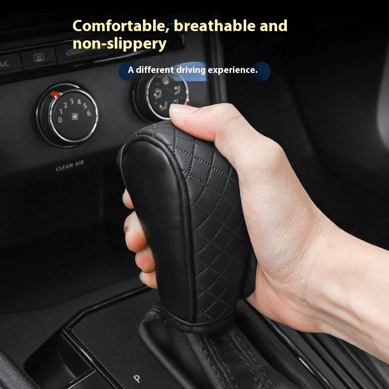 Car Gear Shift Dust Cover & Handle Cover - Universal Fit, Anti-Slip Comfort Grip, Easy to Install, Durable Protection