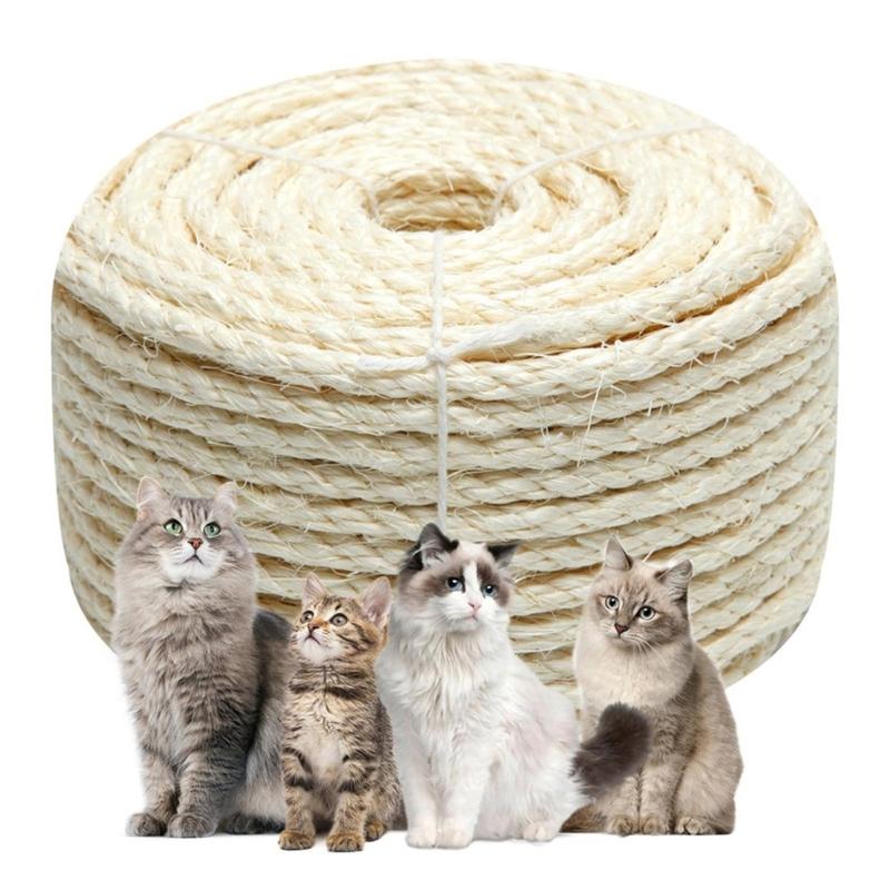 Thick Natural Rope For Rebuilding Cats Scratching Post And Crafting Engaging Creative Pet Climbing Tree Accessories