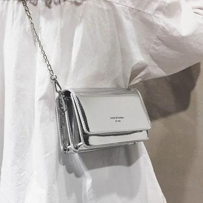 Sac à bandoulière carré pour femme 2023 nouvelle mode argent Bolso Mujer chaîne sac à bandoulière femme Y2k sac de shopping quotidien A Main
