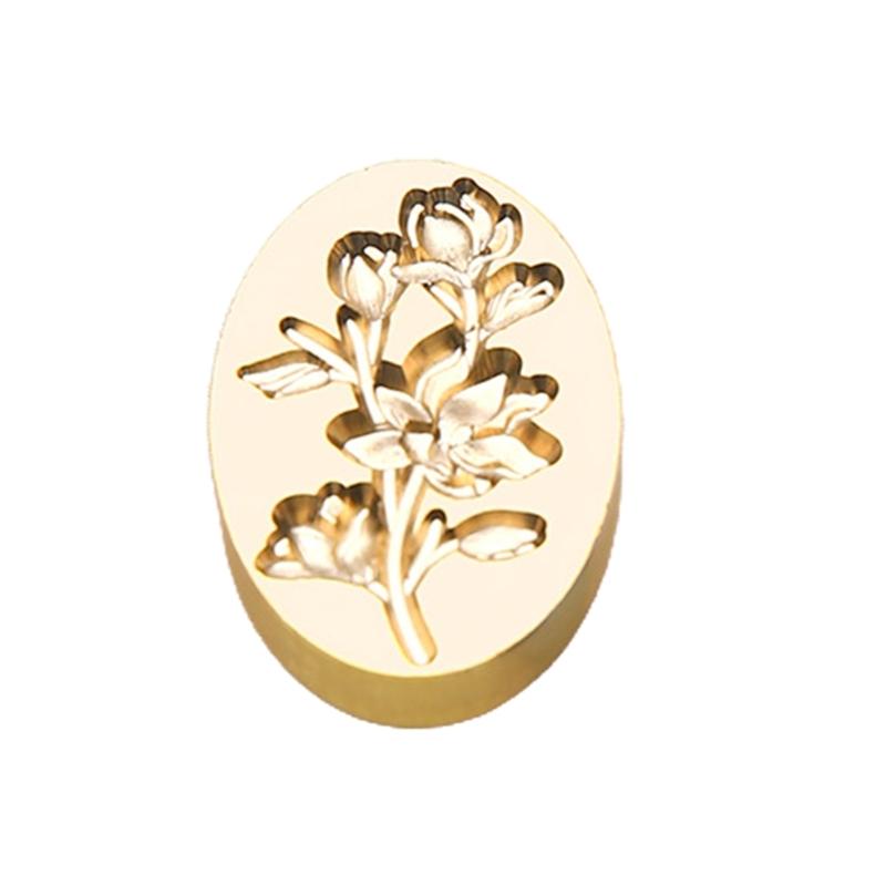 Flower Wax Seal Stamp DIY-Lily Flower Sealing Wax Stamp for Envelopes Decoration