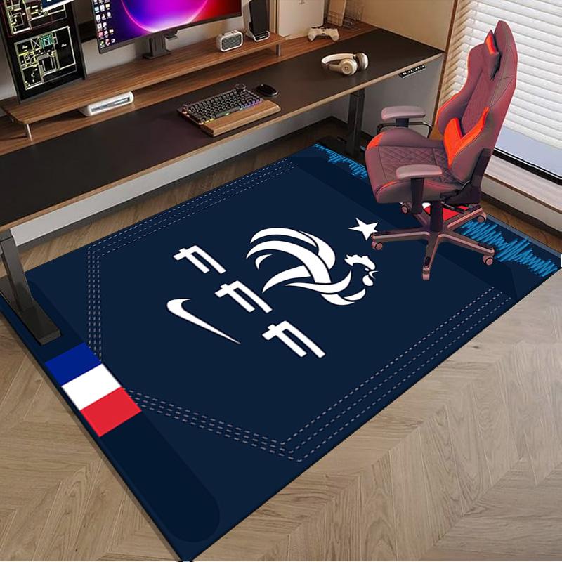 France Soccer Club Emblem Printed Area Rug for Office, Chair Rug, Decorative Carpet Floor Mat, Large Size Fan Gifts Christmas Gifts