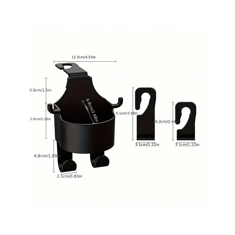 1pc Multifunctional Car Seat Back Hook, 2-In-1 Car Hook With Cup Holder, Car Interior Accessories