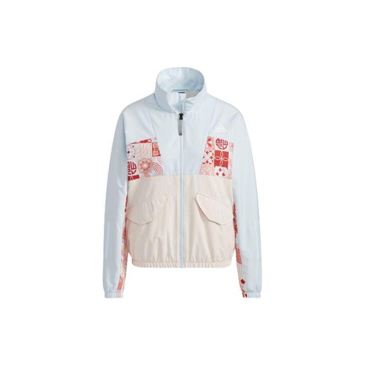 Adidas CNY Tracktop Colorblock Jacket Women Light Sky Blue HC2800 S