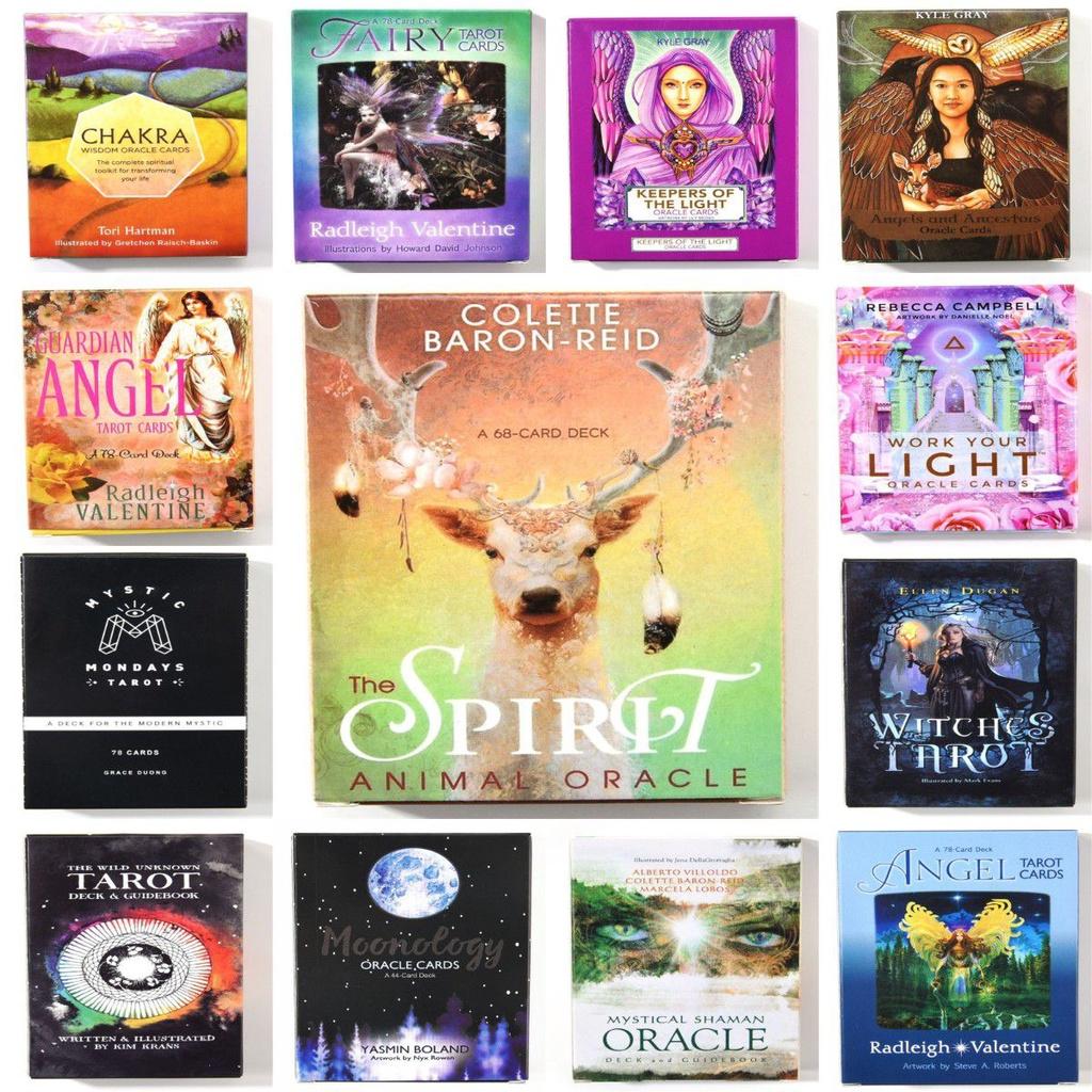 English Tarot Card Board Game Deck Oracle Magic Good Fairy Witch Angel Animal