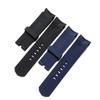 22mm 24mm Schwarz Blau Silikon Gummi Uhrenarmbänder Für Corum ADMIRAL'S CUP Wacth Strap Armband Armband Ohne Schnalle