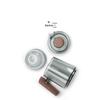 Nanshan Square Round Glass Tea Cup with Filter & Walnut Coaster