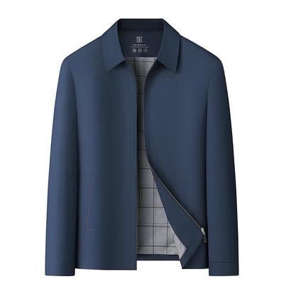 Firstview Men's Casual Lapel Zipper Jacket FV25D1816